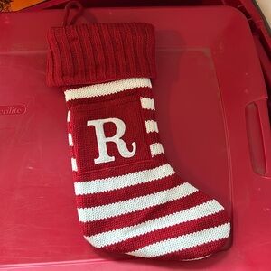 Target wondershop striped R stocking